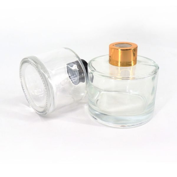 Luxury Empty Glass Reed Diffuser Bottle with Gold Gap - Image 4