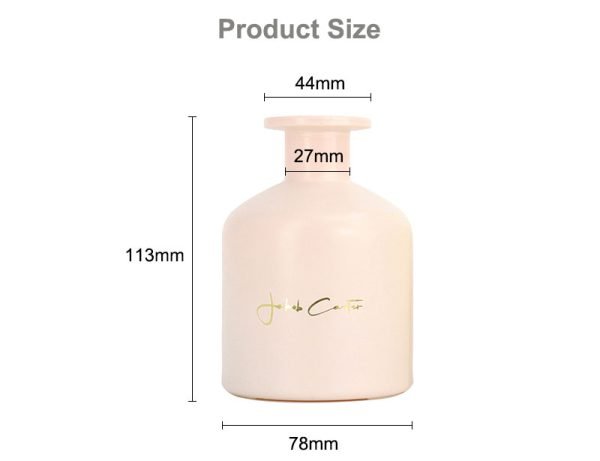 Empty Frosted Glass Reed Diffuser Bottle with Cap and Stick - Image 5