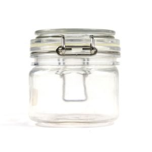 Empty Glass Honey Jar