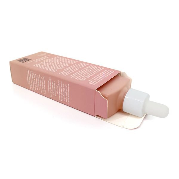 Pink Frosted Glass Essential Oil Bottle with Dropper and Paper Box - Image 4