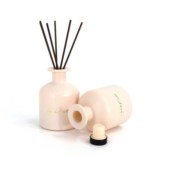 Empty Frosted Glass Reed Diffuser Bottle with Cap and Stick - Image 8