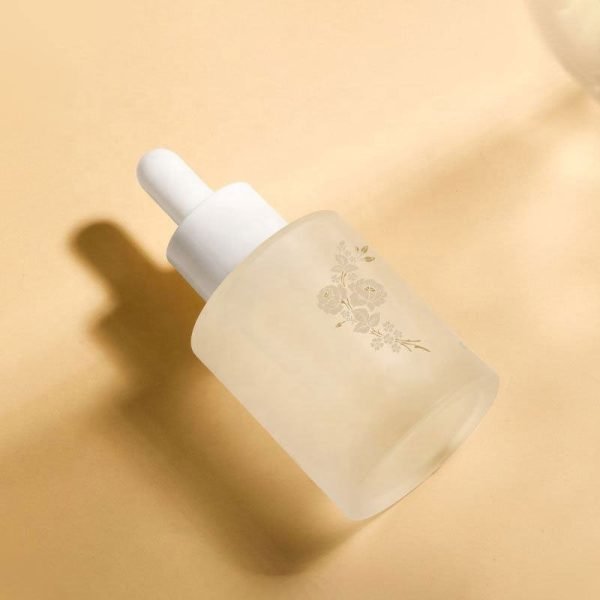 Amber Frosted Essential Oil Glass Dropper Bottle - Image 4