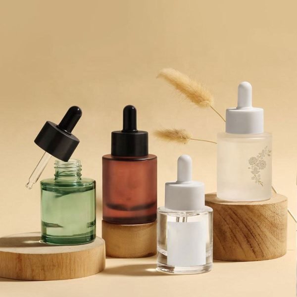 Amber Frosted Essential Oil Glass Dropper Bottle - Image 3