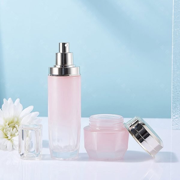 cosmetic glass bottles and jars