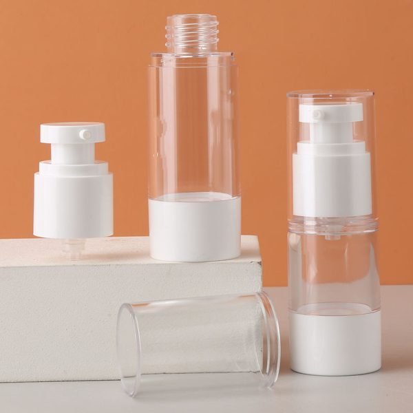 refillable plastic airless pump lotion bottle