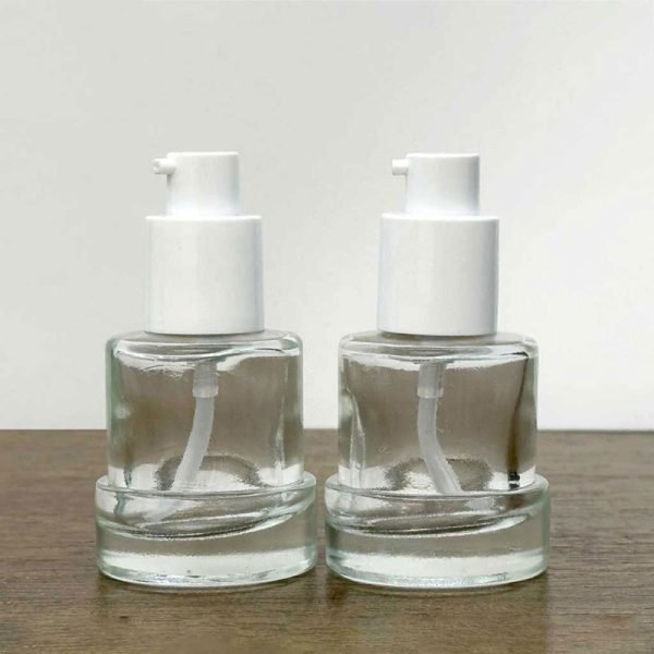 30ml glass cosmetic pump bottle