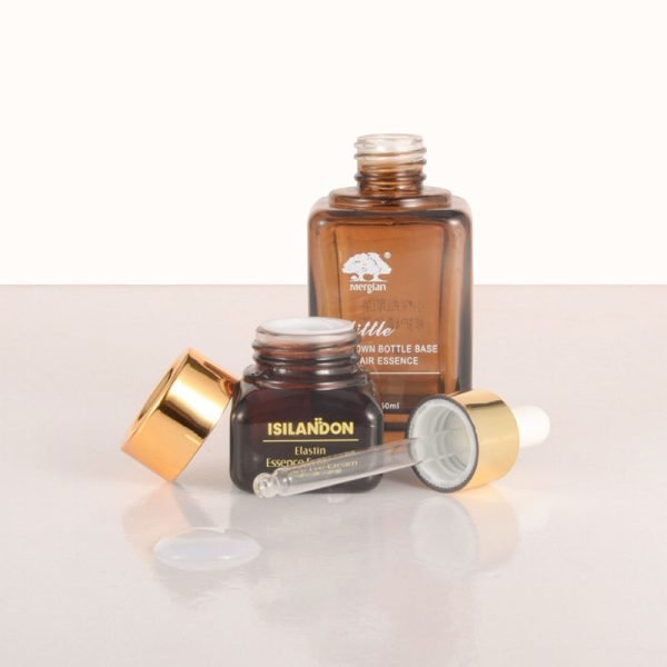 amber glass cosmetic containers