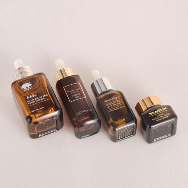 amber glass dropper bottles jars