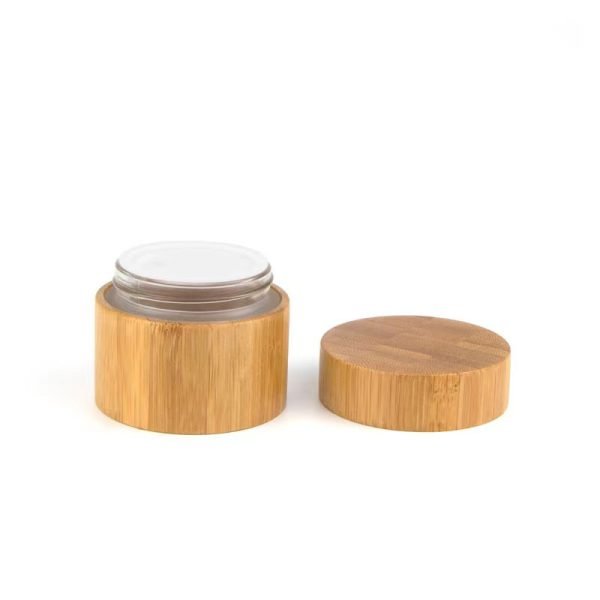 bamboo cosmetic container cream jar