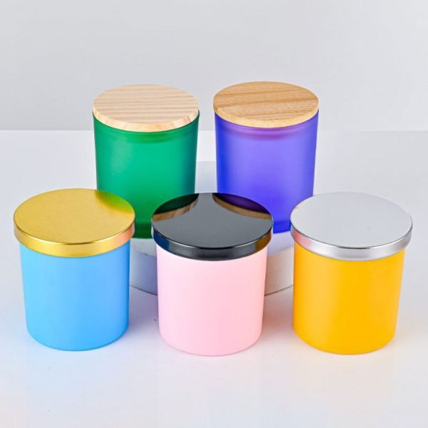 frosted candle jars