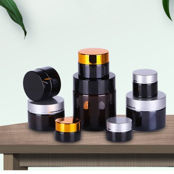 custom luxury black cream jars