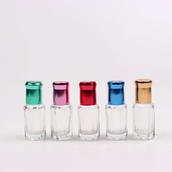 clear glass roller perfume vials