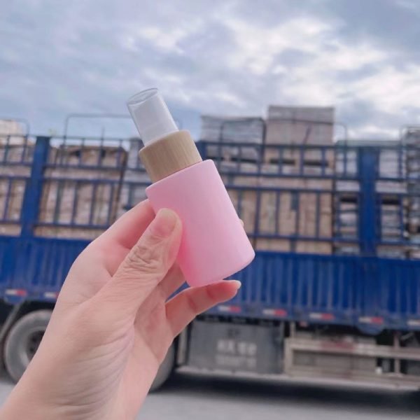pink matte essential oil dropper bottle