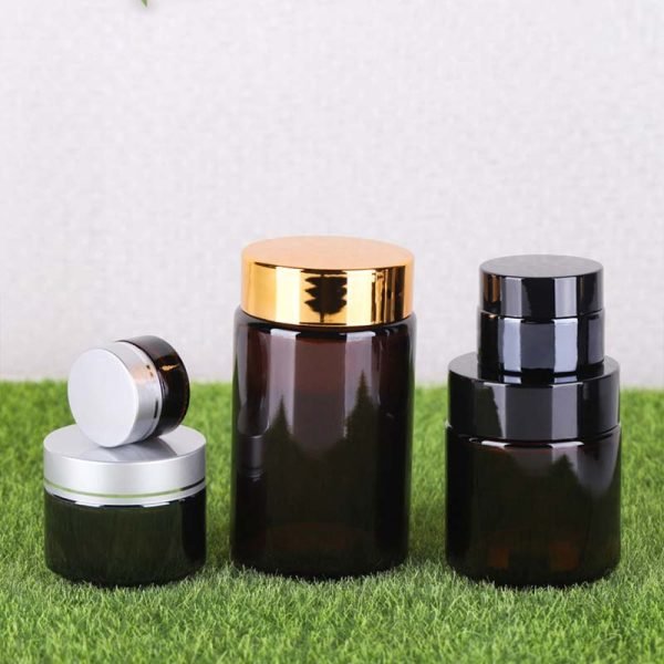 UV-Resistant Black Cream Jars