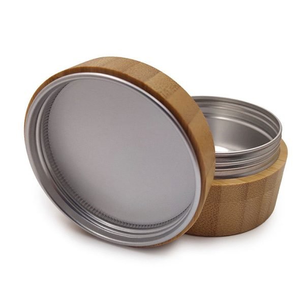 Empty Bamboo Cosmetic Jars with Aluminum Liners - Image 9