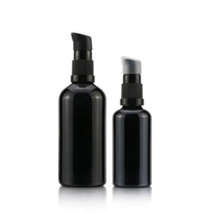 Empty Miron Violet Glass Bottles with Treatment Pump & Cap