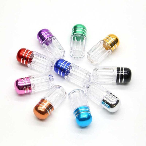 clear plastic vials loose powder container