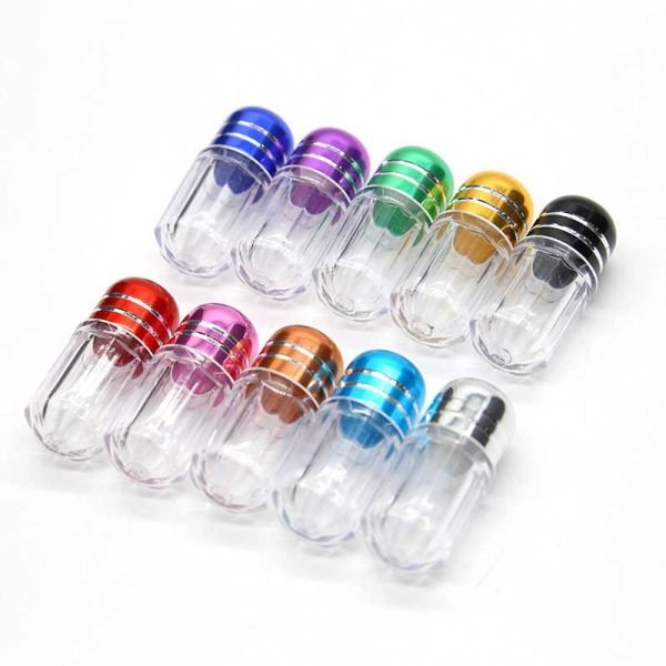 plastic vials with caps for pill storage