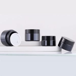 straight sided ultraviolet glass cream jars