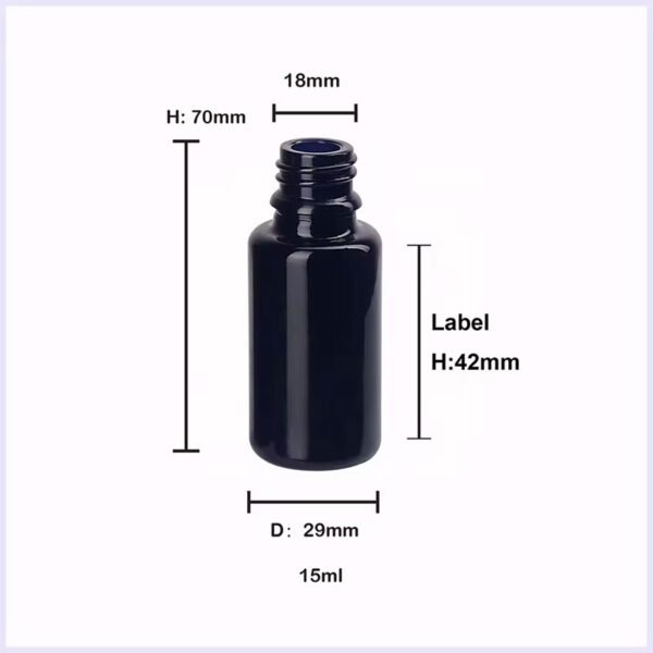 15ml violet glass roller bottle