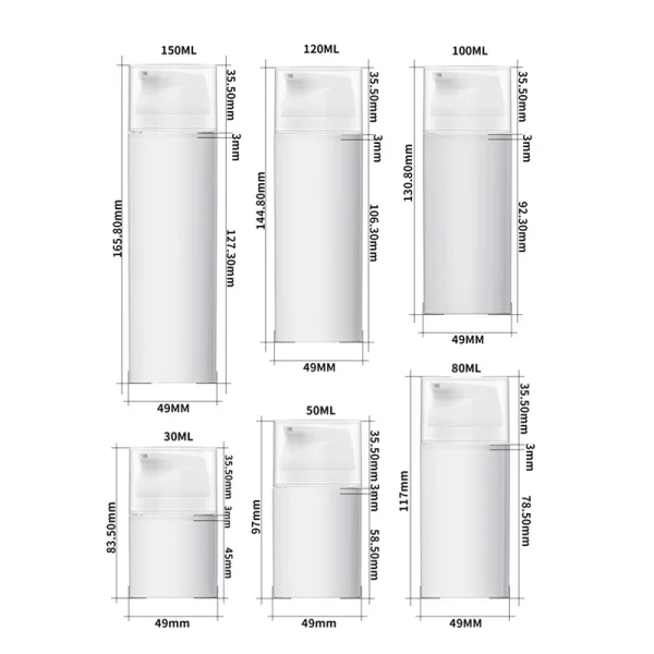 pp cosmetic vacuum container