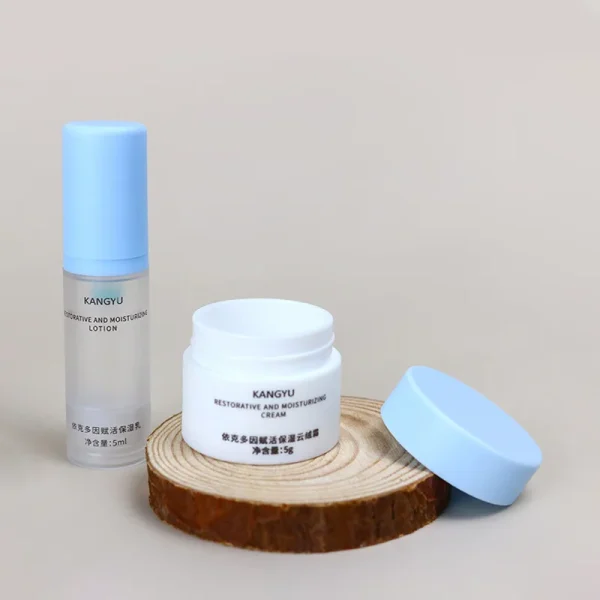 Slim 10ml 15ml Frosted Airless Pump Travel Bottles with Blue Cap - Image 5