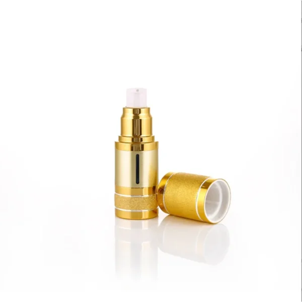 15ml gold airless pump bottle