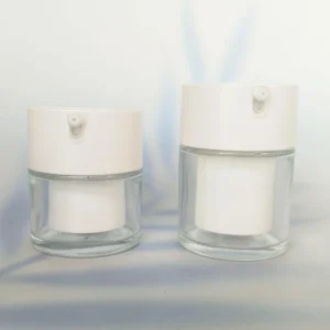 airless glass bottle cosmetic container