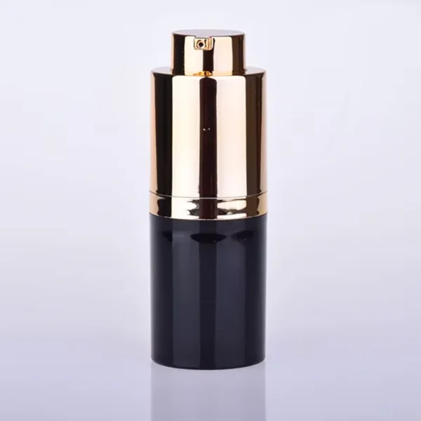 15ml black airless pump bottle