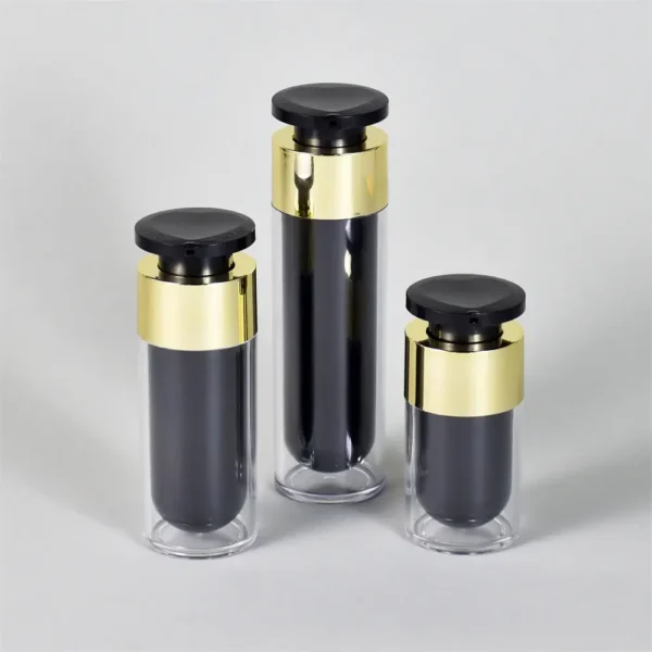 black airless pump bottles