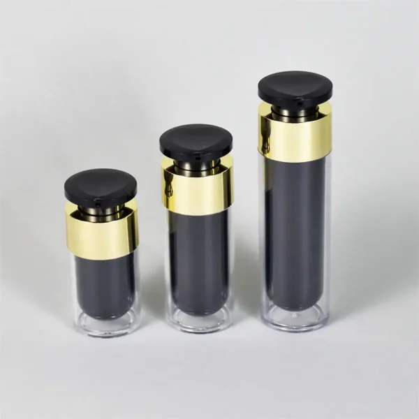 Black Cosmetic Cream Bottle
