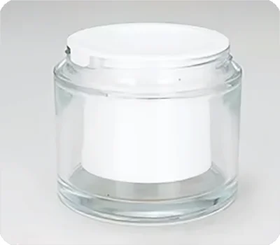 double wall airless glass jar