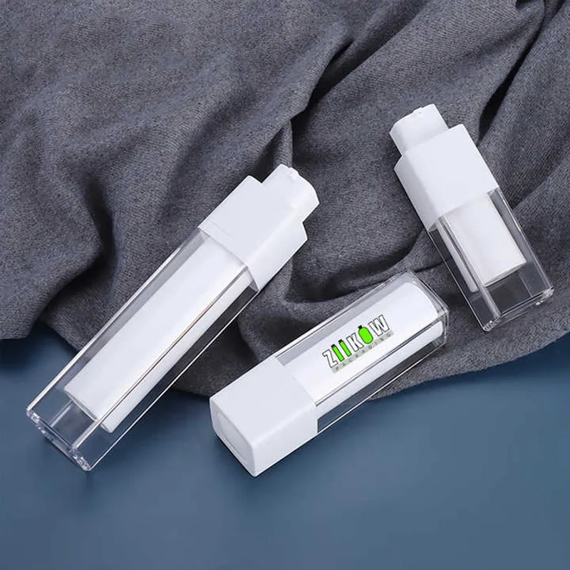 custom square essence dispenser airless pump bottle