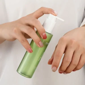 green pet lotion pump bottle