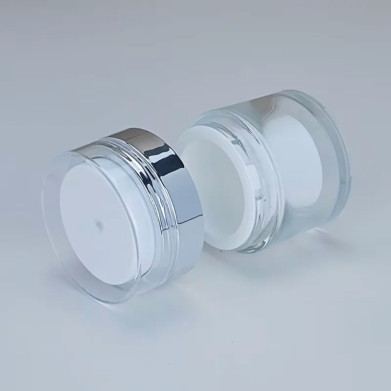 refillable airless glass cosmetic jars