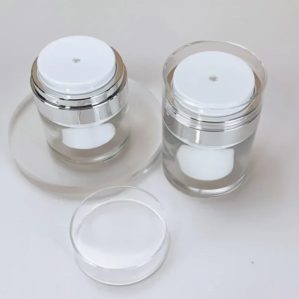 refillable double wall airless facial cream jar
