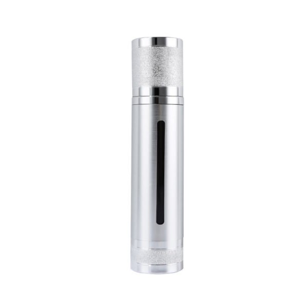 silver airless pump bottle