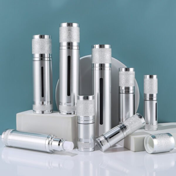 silver airless containers for cosmetics