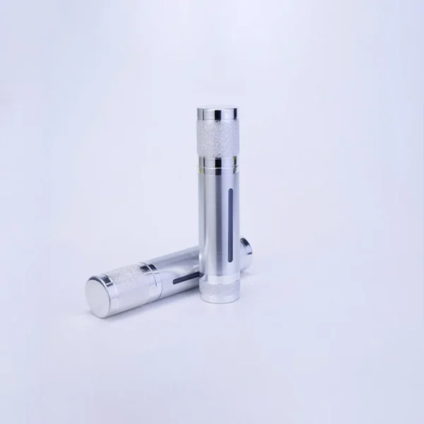 silver lotion pump bottle