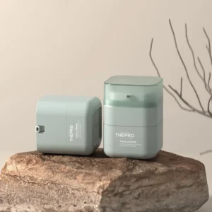 square airless facial cream jar