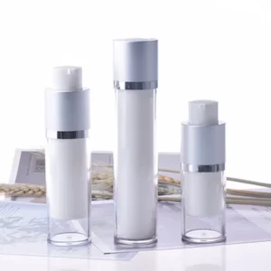 white rotary airless skincare bottle