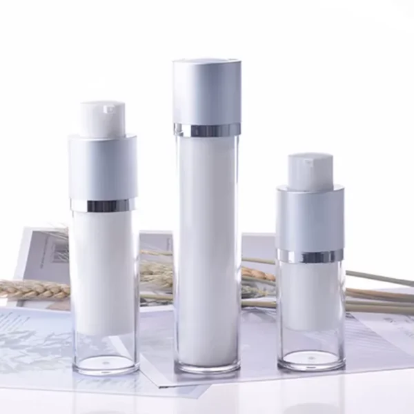 white rotary airless skincare bottle