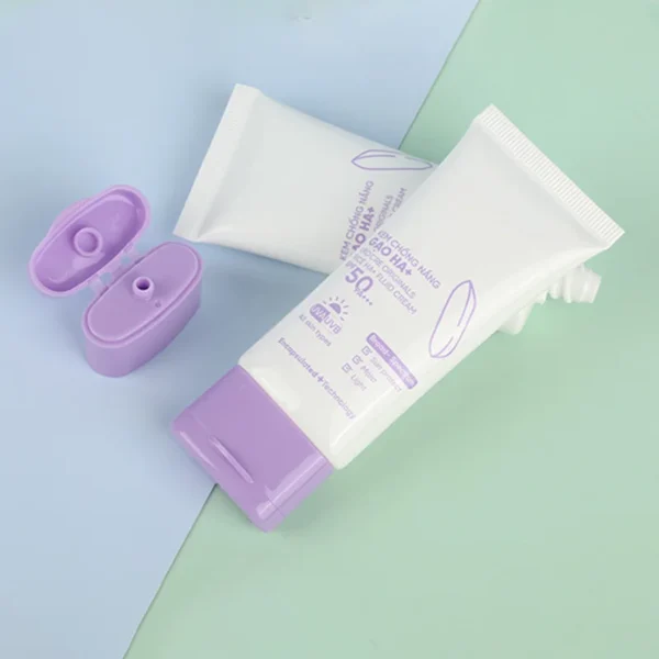 50ml cosmetic oval tube sun cream packaging