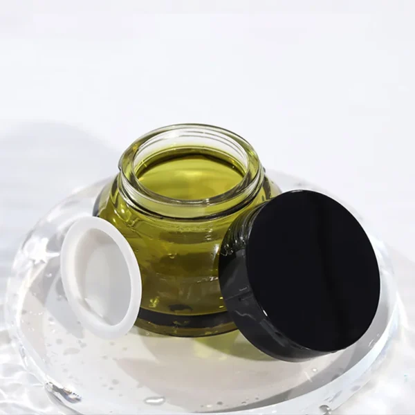 50ml green glass face cream jar