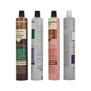 aluminum cosmetic tube packaging with screw on cap