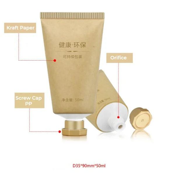 biodegradable kraft paper cream tube
