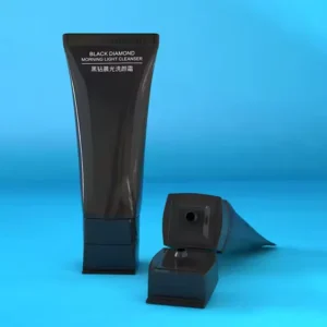black facial wash packaging tube