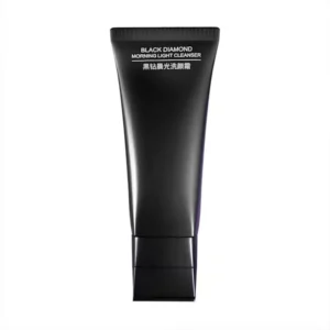 black PE plastic squeeze face wash packaging tube