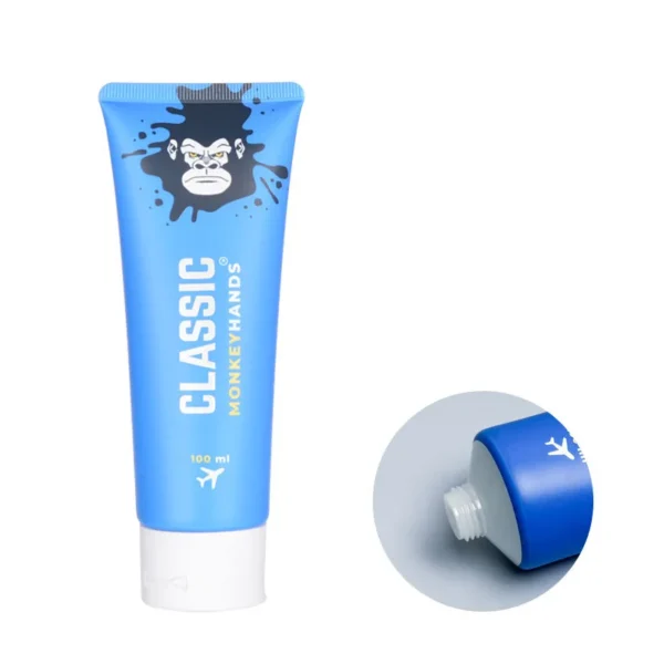 blue squeeze face wash packaging tube