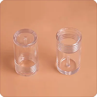 cosmetic tube clear outer cap